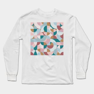 Mid Century Shapes N.05 / Winter Morning Abstraction Long Sleeve T-Shirt